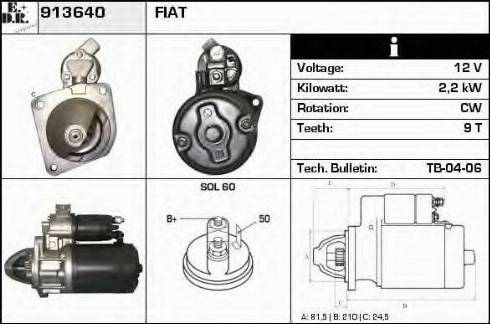 EDR 913640 - Стартер vvparts.bg