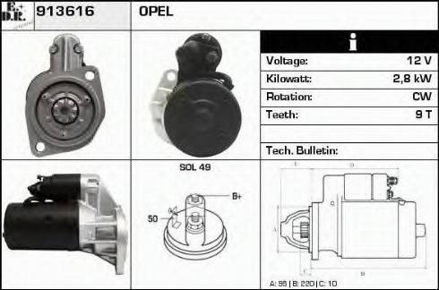 EDR 913616 - Стартер vvparts.bg