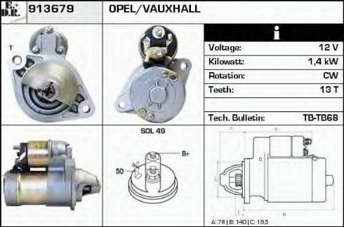 EDR 913679 - Стартер vvparts.bg