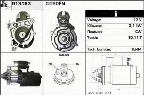 EDR 913083 - Стартер vvparts.bg