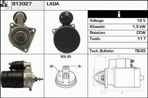 EDR 913027 - Стартер vvparts.bg