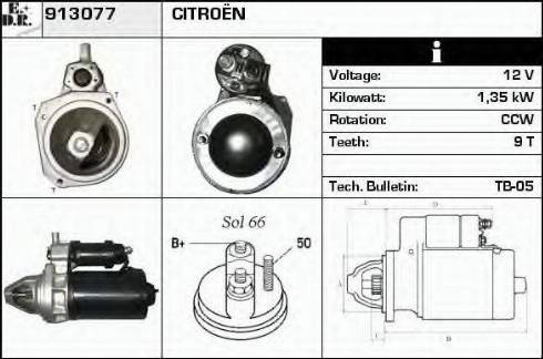 EDR 913077 - Стартер vvparts.bg