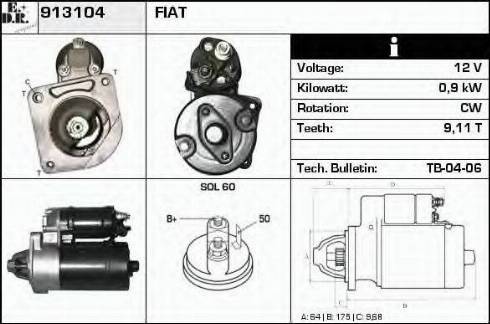 EDR 913104 - Стартер vvparts.bg