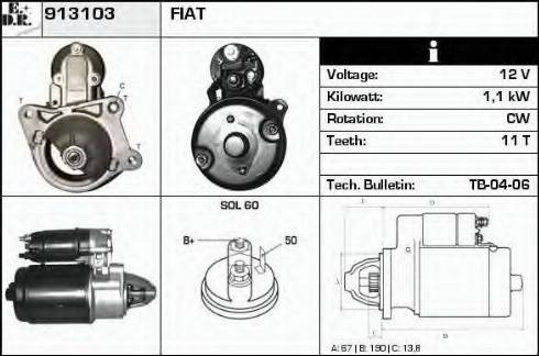 EDR 913103 - Стартер vvparts.bg