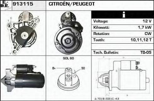 EDR 913115 - Стартер vvparts.bg