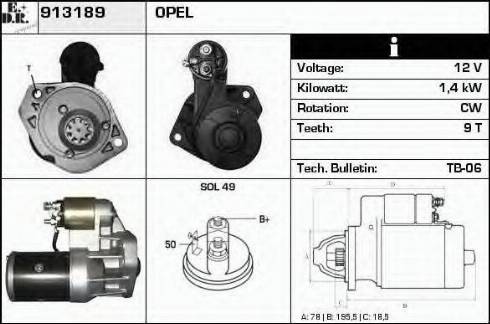 EDR 913189 - Стартер vvparts.bg