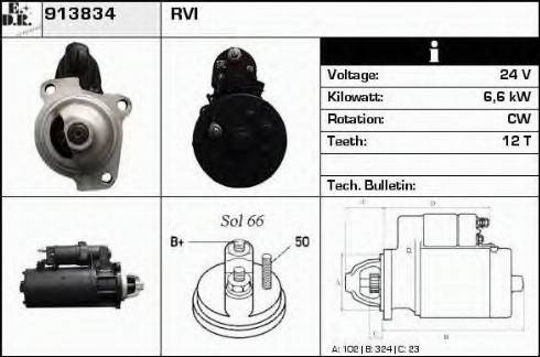 EDR 913834 - Стартер vvparts.bg