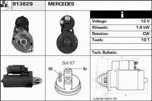 EDR 913829 - Стартер vvparts.bg