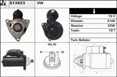 EDR 913823 - Стартер vvparts.bg