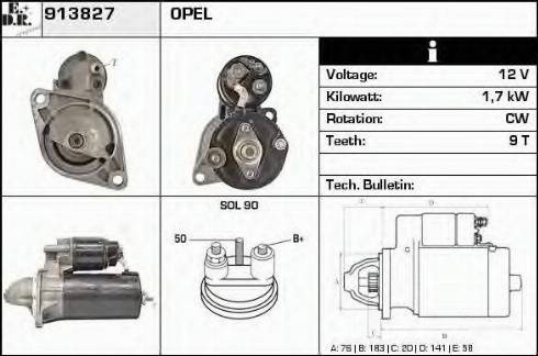 EDR 913827 - Стартер vvparts.bg