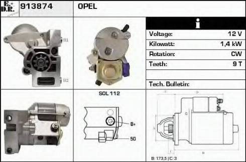 EDR 913874 - Стартер vvparts.bg