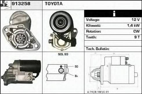 EDR 913258 - Стартер vvparts.bg