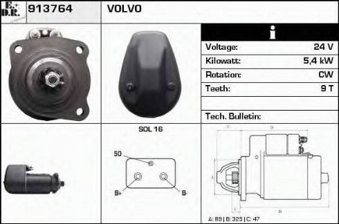 EDR 913764 - Стартер vvparts.bg