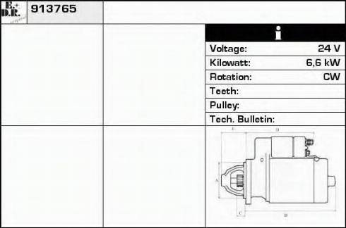 EDR 913765 - Стартер vvparts.bg