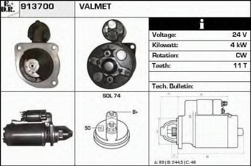 EDR 913700 - Стартер vvparts.bg