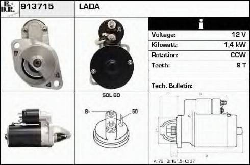 EDR 913715 - Стартер vvparts.bg