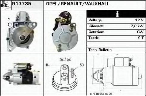 EDR 913735 - Стартер vvparts.bg