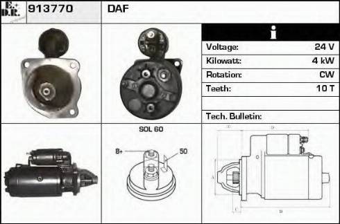 EDR 913770 - Стартер vvparts.bg