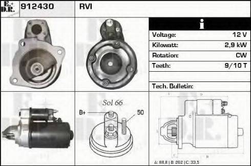 EDR 912430 - Стартер vvparts.bg