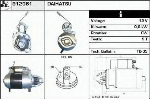 EDR 912061 - Стартер vvparts.bg