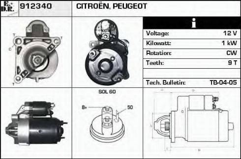 EDR 912340 - Стартер vvparts.bg