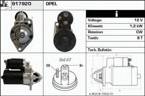 EDR 917920 - Стартер vvparts.bg