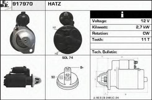 EDR 917970 - Стартер vvparts.bg