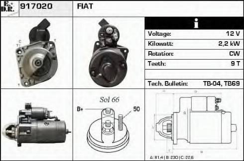 EDR 917020 - Стартер vvparts.bg