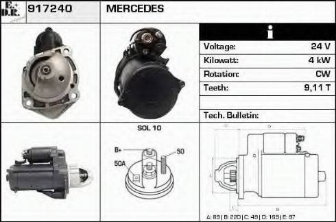 EDR 917240 - Стартер vvparts.bg