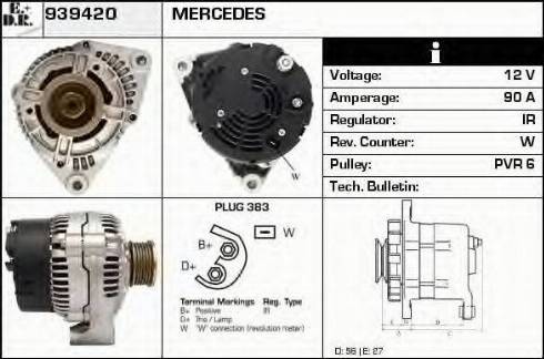 EDR 939420 - Генератор vvparts.bg