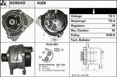 EDR 939540 - Генератор vvparts.bg