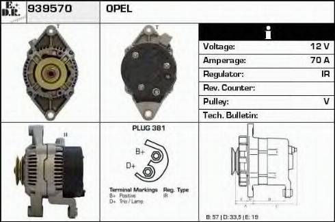 EDR 939570 - Генератор vvparts.bg