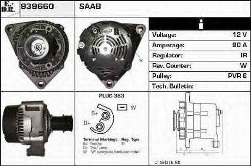 EDR 939660 - Генератор vvparts.bg