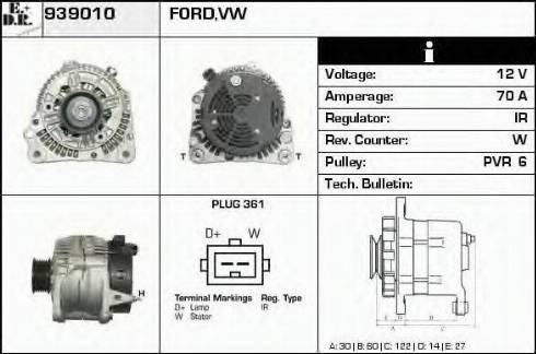 EDR 939010 - Генератор vvparts.bg