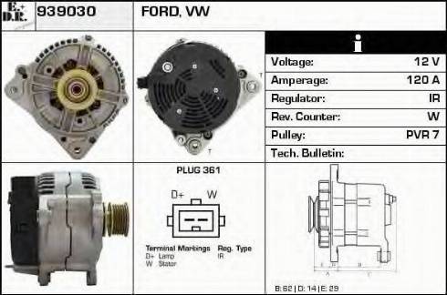 EDR 939030 - Генератор vvparts.bg