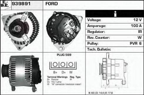 EDR 939891 - Генератор vvparts.bg