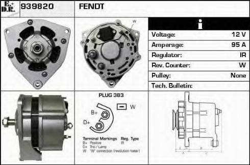 EDR 939820 - Генератор vvparts.bg