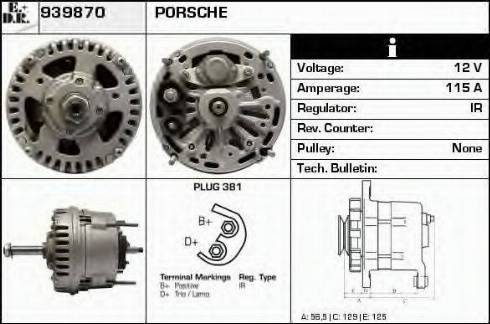 EDR 939870 - Генератор vvparts.bg