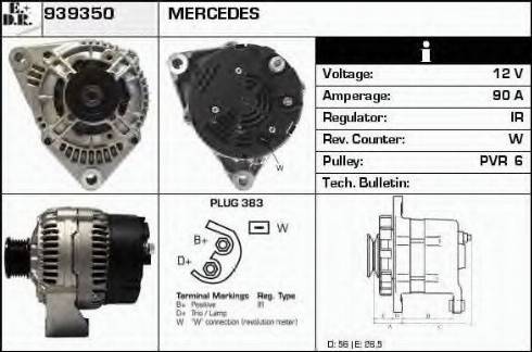 EDR 939350 - Генератор vvparts.bg