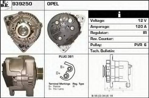 EDR 939250 - Генератор vvparts.bg