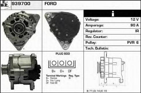 EDR 939700 - Генератор vvparts.bg