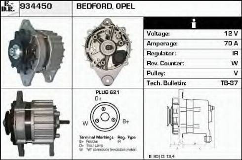 EDR 934450 - Генератор vvparts.bg