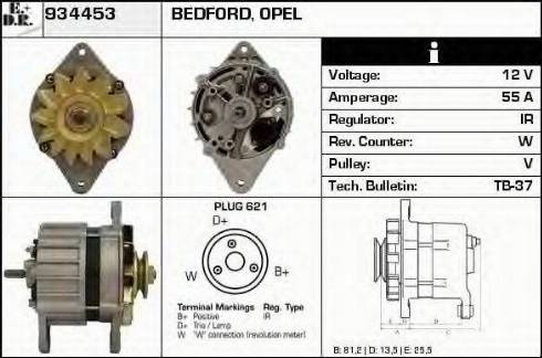 EDR 934453 - Генератор vvparts.bg