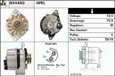 EDR 934463 - Генератор vvparts.bg