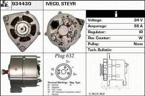 EDR 934430 - Генератор vvparts.bg