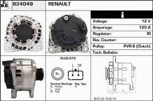 EDR 934049 - Генератор vvparts.bg