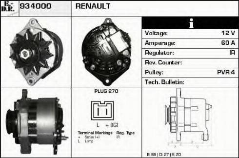 EDR 934000 - Генератор vvparts.bg