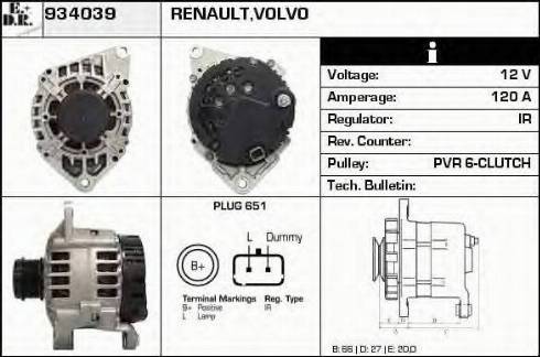 EDR 934039 - Генератор vvparts.bg