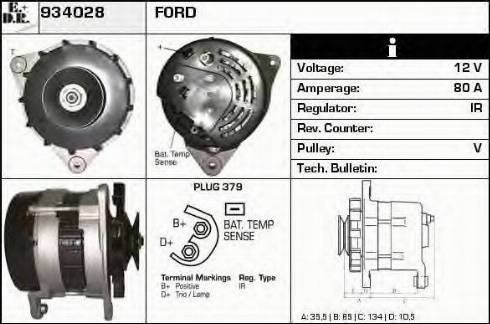 EDR 934028 - Генератор vvparts.bg