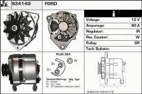 EDR 934140 - Генератор vvparts.bg